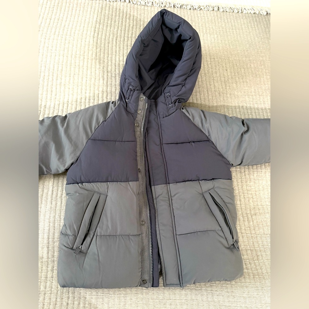 Zara kids zipper puffer jacket size 4-5